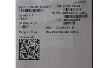 Lenovo 5M11S30647 MECH_ASM FRUMEASMUK-C NBL BK-CHY-DEN