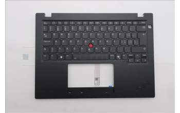 Lenovo 5M11S33739 C-Cover with keyboard, Switzerland, Black, Backlight, Heat Staking, UK
