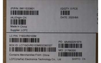 Lenovo 5M11S33801 MECH_ASM FRU BL KB BK EURO ENG SRX