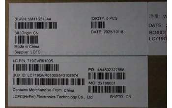 Lenovo 5M11S37344 MECH_ASM FRU BL KB BK RUS SRX