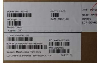 Lenovo 5M11S37465 MECH_ASM FRU BL KB BK UKR SRX