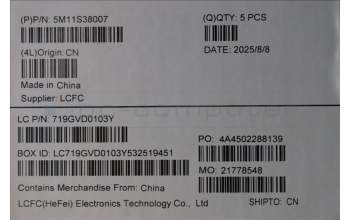 Lenovo 5M11S38007 MECH_ASM BL KB BK MG EURO ENG LTN