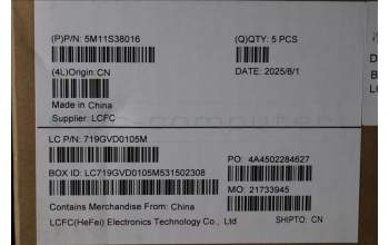 Lenovo 5M11S38016 MECH_ASM BL KB BK MG GER LTN