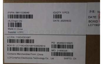 Lenovo 5M11S38049 MECH_ASM BL KB BK MG NORDIC LTN