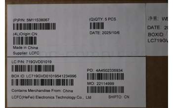 Lenovo 5M11S38067 MECH_ASM BL KB BK MG SWS LTN