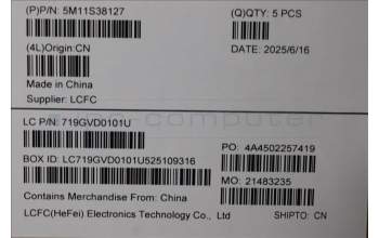 Lenovo 5M11S38127 MECH_ASM BL KB BK MG WW GER LTN