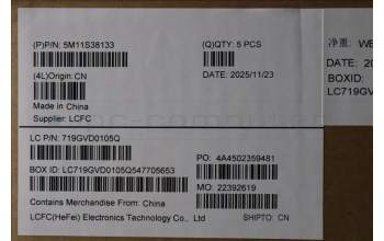 Lenovo 5M11S38133 MECH_ASM BL KB BK MG WW HBW LTN