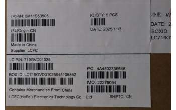 Lenovo 5M11S53505 MECH_ASM BL KB BK MG WW NOR CHY