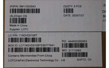 Lenovo 5M11S53543 MECH_ASM BL KB BK MG WW UKE LTN