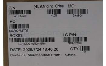 Lenovo 5M11S53568 MECH_ASM FRU for Clickpad+SCR/No SCR+NFC