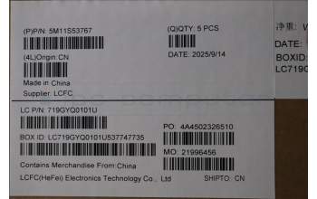 Lenovo 5M11S53767 C-Cover with keyboard, German, Black, Backlight, UK