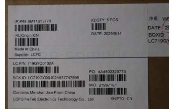 Lenovo 5M11S53779 MECH_ASM FRU KBD W/C HBW BL(CHY)US BK