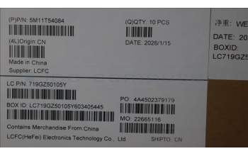 Lenovo 5M11T54084 MECH_ASM KB NP BK UKE PMX