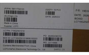 Lenovo 5M11T54123 MECH_ASM BKLT KB NP BK EURO ENG PMX