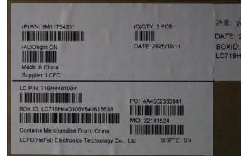 Lenovo 5M11T54211 MECH_ASM BL KB BK ARA SRX