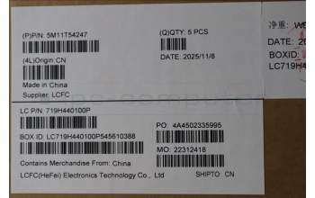 Lenovo 5M11T54247 MECH_ASM BL KB BK EURO ENG SRX