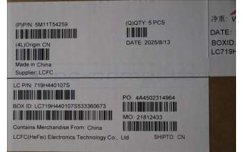 Lenovo 5M11T54259 MECH_ASM BL KB BK GER SRX