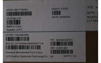 Lenovo 5M11T54343 MECH_ASM BL KB BK UKE SRX