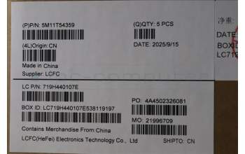 Lenovo 5M11T54359 MECH_ASM BL KB BK SC ARA SRX