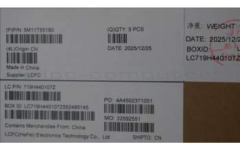 Lenovo 5M11T55180 MECH_ASM BL KB BK SC NORDIC TRI