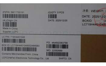 Lenovo 5M11T55191 MECH_ASM BL KB BK SC SLV SRX