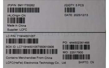 Lenovo 5M11T55262 MECH_ASM BL KB NP BK EST PMX