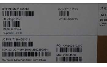 Lenovo 5M11T55267 MECH_ASM BL KB NP BK EURO ENG CHY