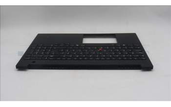 Lenovo 5M11T55284 C-Cover with keyboard, Hungarian, Black, Backlight, Number Pad, UK