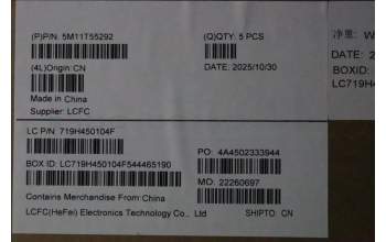 Lenovo 5M11T55292 MECH_ASM BL KB NP BK JPN PMX