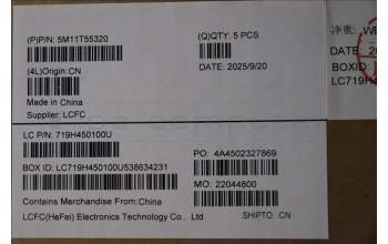 Lenovo 5M11T55320 MECH_ASM BL KB NP BK SWE/FIN LTN