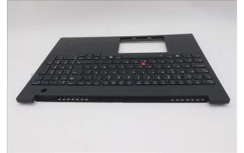Lenovo 5M11T55367 C-Cover with keyboard, Danish, Black, Backlight, WWAN, Number Pad, UK