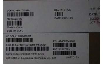 Lenovo 5M11T55379 MECH_ASM BL KB NP BK WW FRA PMX