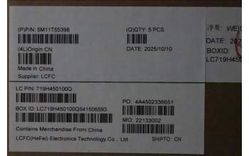 Lenovo 5M11T55398 MECH_ASM BL KB NP BK WW ILD LTN