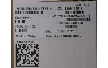 Lenovo 5M11T57414 MECH_ASM NoNFC CCvr+SWE/FIN KB ASM,CHY