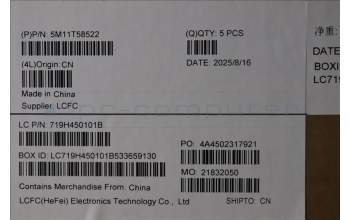 Lenovo 5M11T58522 MECH_ASM BL KB NP BK WW POR LTN