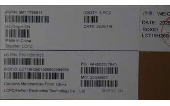 Lenovo 5M11T58811 MECH_ASM BKLT KB NP BK DEN LTN