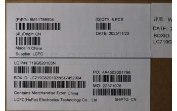 Lenovo 5M11T58904 MECH_ASM FRU ASM ARA CVR FP LTN WH