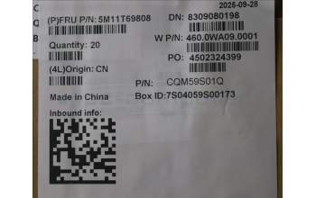 Lenovo 5M11T69808 MECH_ASM D-Cover Black ASM