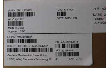 Lenovo 5M11U03815 MECH_ASM GRP_KBD_BZL_RUS_WL_BKWH_DFN