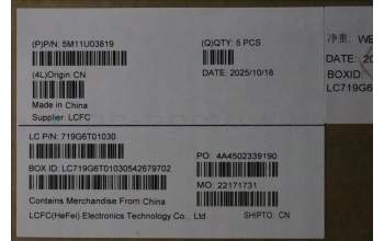 Lenovo 5M11U03819 C-Cover with keyboard, Switzerland, Black/White, FingerPrint, WLAN