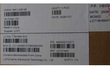 Lenovo 5M11U08128 MECH_ASM BL KB BK MG NFC DEN LTN