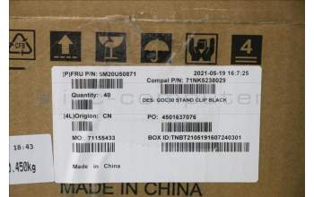 Lenovo 5M20U50871 MECHANICAL Stand cable clip,BLK,A360 24