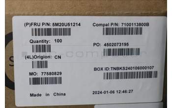 Lenovo 5M20U51214 MECHANICAL SYS_CVR_FRT_CAP_R_Eclipse BLK