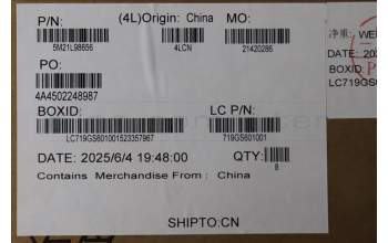 Lenovo 5M21L98656 MECHANICAL MTS41_HINGE_CAP_FOR_CABLE