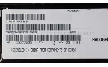 Lenovo 5M31K03124 MEMORY SODIMM,16GB,DDR4,3200,Samsung