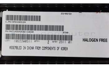 Lenovo 5M31K03124 MEMORY SODIMM,16GB,DDR4,3200,Samsung