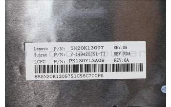 Lenovo 5N20K13097 NB_KYB THA-T6G1-JME-LightSilverF-KB