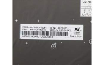 Lenovo 5N20V43036 Keyboard Internal,Czech Slovakian,Black,Non_Backlight