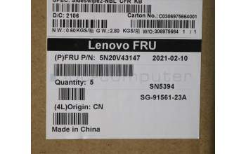 Lenovo NB_KYB CMSK-CS20,BK-NBL,LTN,058 FRA pour Lenovo ThinkPad X13 (20T2/20T3)
