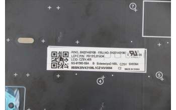 Lenovo 5N20V43180 NB_KYB CMSK-CS20,BK-NBL,LTN,CZE/SLK